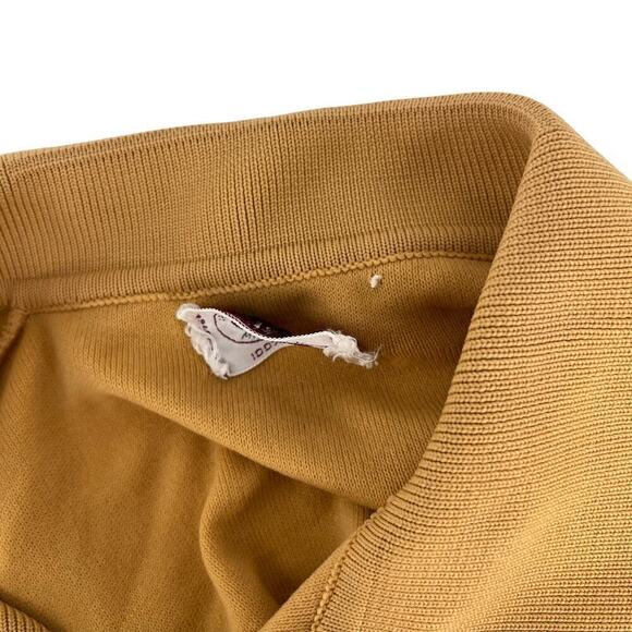 Vintage 70’s Abraham & Straus Men’s Shirt Mustard Yellow Collared Button Small - Picture 8 of 9